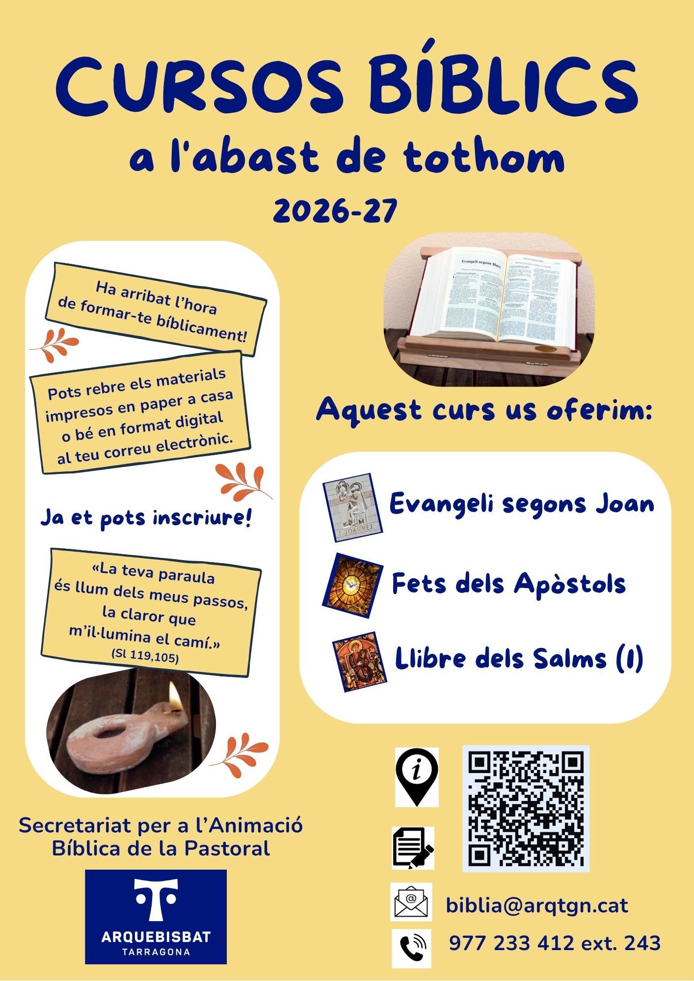 Cartell Cursos Bíblics 26-27