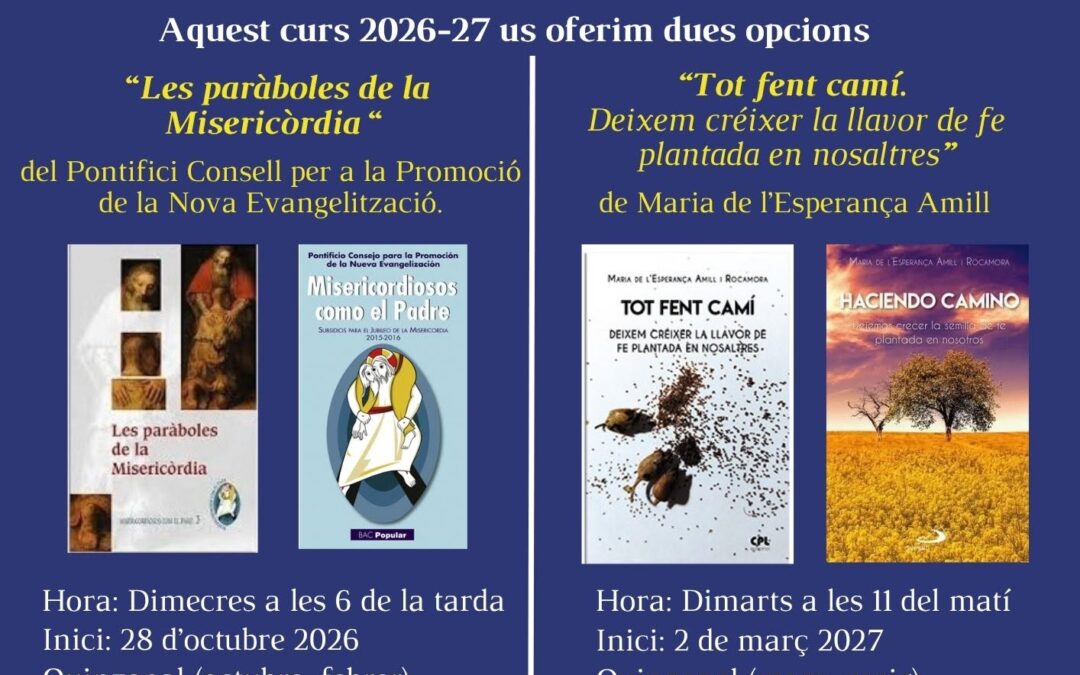 Club de lectura per a endinsar-nos en la Bíblia